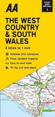 Road Map The West Country & South Wales-9780749582807