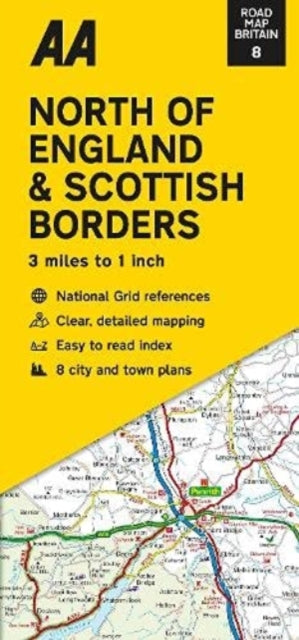 Road Map North of England & Scottish Borders : 8-9780749582876