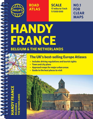 Philip's Handy Road Atlas France, Belgium and The Netherlands : Spiral A5-9781849077040