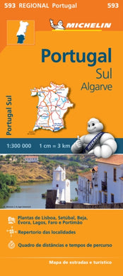 Portugal Sud - Algrave - Michelin Regional Map 593 : Map-9782067184770