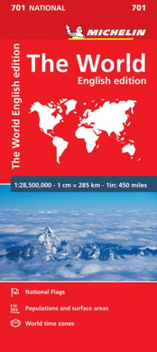 The World - Michelin National Map 701 : Map-9782067170360